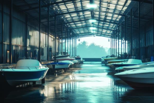 Storage facility at Gordon Bay on Lake Muskoka